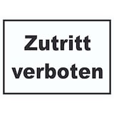 thumbnail of Zutritt verboten Schild schwarz-weiß A6 (105x148mm)