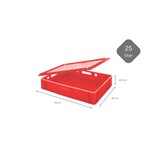 thumbnail of PROREGAL 8x Eurobehälter Fleischerkasten E1 mit Auflagedeckel | HxBxT 12,5x40x60cm | 25 Liter | Rot | Fleischerkiste, Fleischkiste