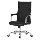 thumbnail of ML-Design Bürostuhl Schwarz Kunstleder ergonomisch, höhenverstellbar, Wippfunktion, Drehstuhl mit Armlehnen & Rollen