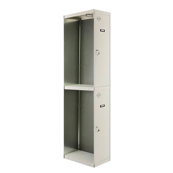 SimonRack Taquillas Vestuario Metálica, 1800x300x500 mm, 2 Puertas, Módulo Adicional sin lateral, Incluye Llave, Gris - Simonlocker