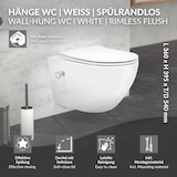 thumbnail of ECD Germany Dusch-WC Weiß lang Keramik – spülrandlos, Bidet-Funktion, WC-Sitz Softclose abnehmbar, Tiefspüler Wand-WC