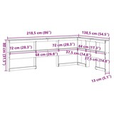 thumbnail of vidaXL Kopfteil mit Bücherregal L-Form Wachsbraun 120 cm Massivholz