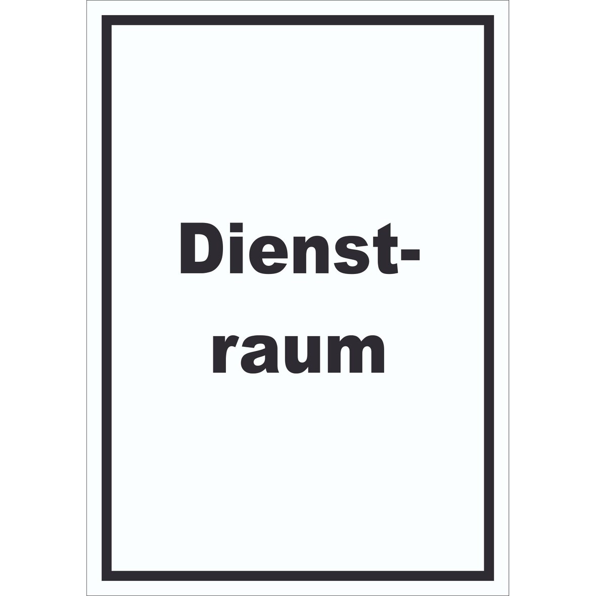 Dienstraum Schild mit Text Büro hochkant A5 (148x210mm)