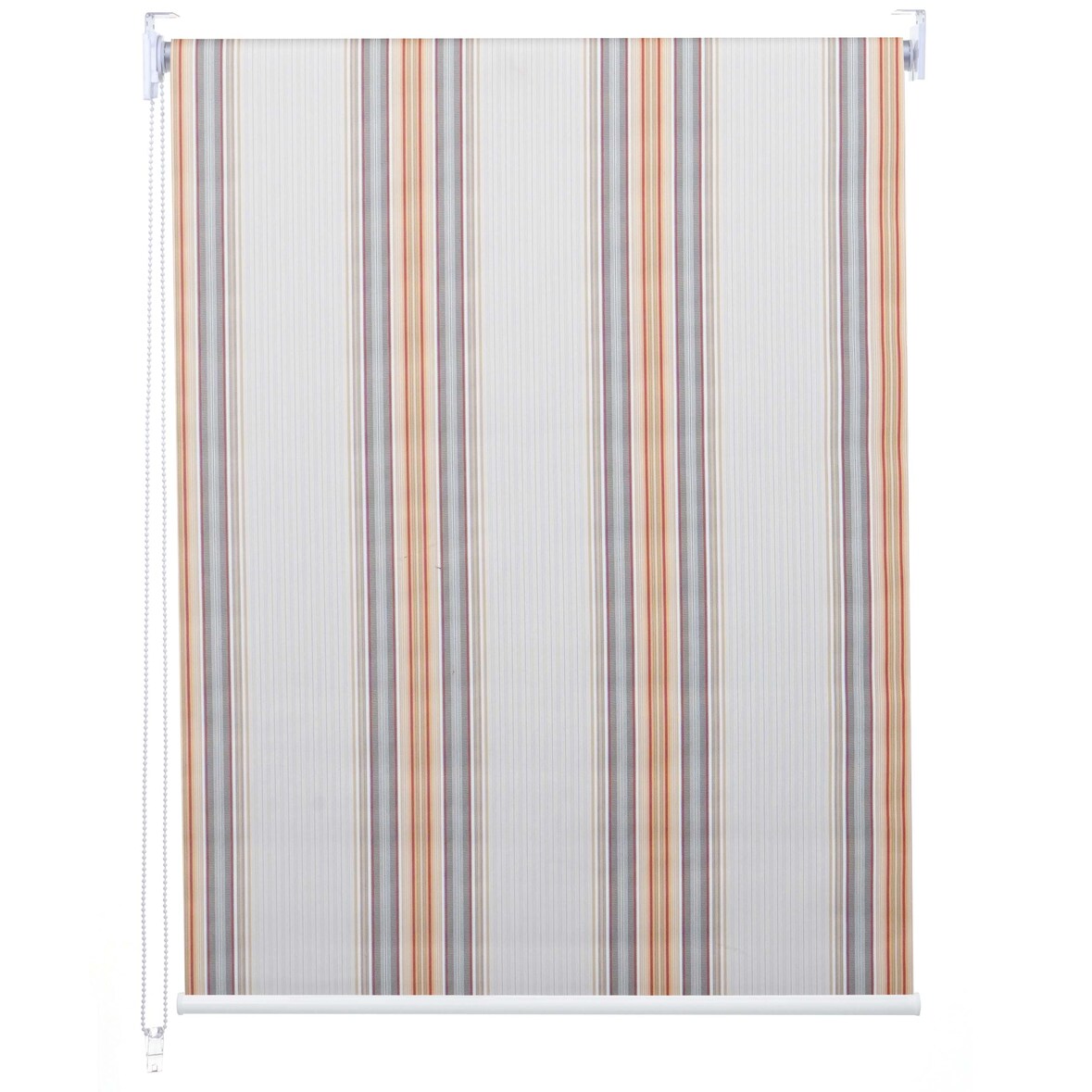 Rollo HWC-D52, Fensterrollo Seitenzugrollo Jalousie, 70x230cm Sonnenschutz Verdunkelung blickdicht ~ grau/braun/orange