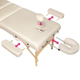 thumbnail of 3 Zonen Massageliege mit 10cm Polsterung und Holzgestellbeige