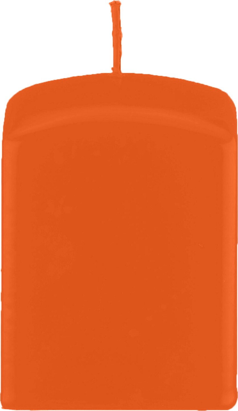 Quader Kerzen, Block Kerzen, quadratische Kerzen Karotte Dunkel-Orange 10 x Ø 7/7 cm, 8 Stück