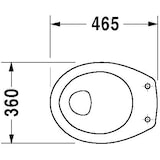 thumbnail of DURAPLUS Stand-WC SUDAN flach 360 x 465 mm, Abgang waagrecht weiß