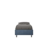 thumbnail of Letto Singolo contenitore imbottito 90x210 microfibra blu Azelia