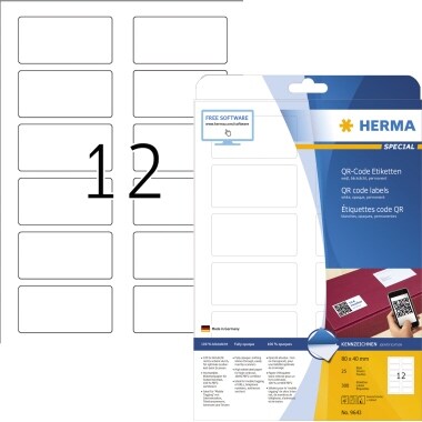 HERMA Etikett 9643 80x40mm weiß 300 St./Pack.