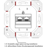 thumbnail of Goobay 68572 CAT 6a Universaldose inkl. Aufputzmontage-Rahmen, Weiß - Weiß 2x RJ45 Netzwerkdose, geschirmt