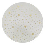 thumbnail of Photophore Support à bougie Plaque en verre effet miroir Étoilé Doré D 30 cm