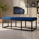 thumbnail of Sitzbank Polson Samt Schwarz blau/120 cm