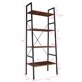 thumbnail of tectake Wandkast Liverpool 61,5 x 36,5 x 150cm - Industrieel hout donker, rustiek - 404148