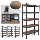 thumbnail of 4x Wohnzimmerregal 150x75x30 cm dunkel Traglast/Regal 650 kg Steckregal Schwerlastregal Lagerregal