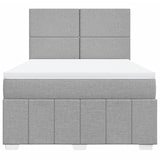 thumbnail of vidaXL Boxspringbett mit Matratze Hellgrau 140x190 cm Stoff
