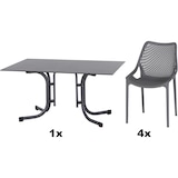 thumbnail of SIENA GARDEN Urban Lights Set 5teilig District gastrotauglich grau  mit Tisch Sola 140x90