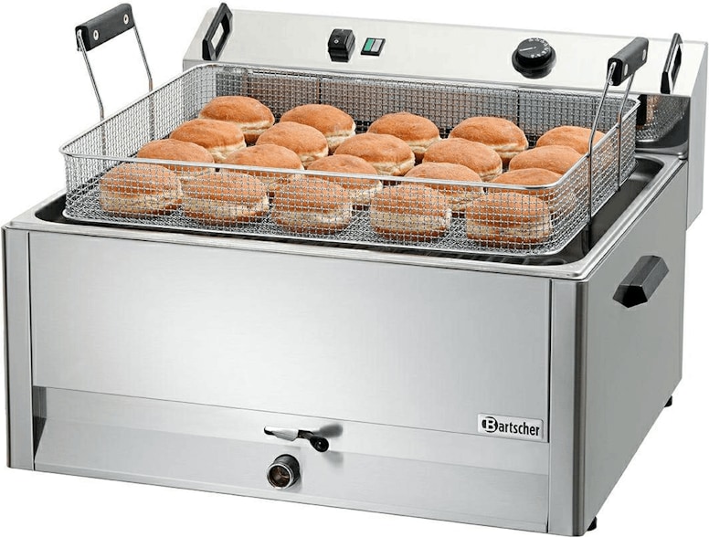 Friteuse inox simple électrique à beignets 30 Litres, à poser, 15 000 W ...