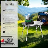 thumbnail of tectake Table de camping Tina en aluminium, pliable et réglable en hauteur 90 x 52 x 47 - 70 cm Argent