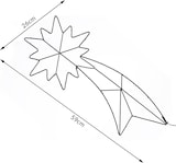 thumbnail of Casaria Sternschnuppe Metall LED Weihnachten 3D-Effekt 60x26cm warmweiß Weihnachtsdeko Weihnachtsfigur