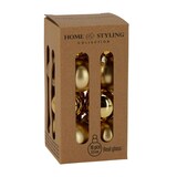 thumbnail of WellHome - Juego de 16 Bolas de Navidad color Dorado Ø3,5cm - Brillantes y mate
