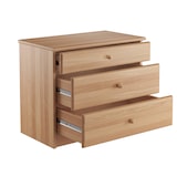 thumbnail of 90.20-K36 Buche Massiv Nachtkonsole für erhöhte Seniorenbetten mit 3 Schubläden