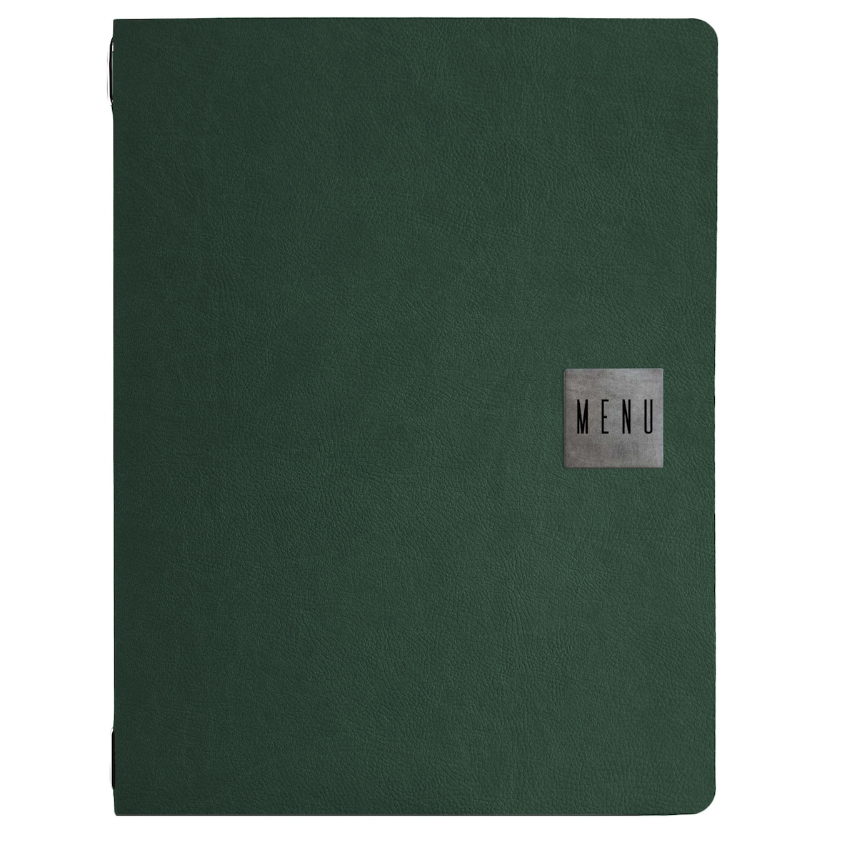 Set 12 porte-menu A4 Stil Casa, polyuréthane, 24,3x31,6 cm, 3 enveloppes plastiques, élastique, vert.