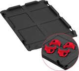thumbnail of PROREGAL SparSet 5x Eurobox NextGen Color mit Auflagedeckel & Verschlüsse, HxBxT 12x30x40cm, 11L, Schwarz, Griffe rot zu, Eurobehälter