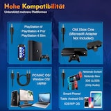 thumbnail of K10 Black Gaming Headset PS4 PC Xbox One Kopfhörer mit Mikrofon Surround-Sound, bequeme Ohrenschützer mit LED-Beleuchtung Geeignet für 3,5-mm-Buchse