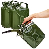 thumbnail of BW® Kraftstoffkanister Metall Benzinkanister 3x 5 Liter mit Ausgießer - Olivgrün - RAL 6003 - TÜV-geprüft und UN-Zulassung - Made in Europe