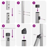 thumbnail of vidaXL Zaunpfosten Silber 25 x 1,5 m (19 x 19 mm Masche) Stahl