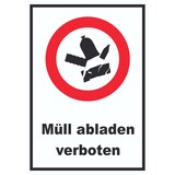 thumbnail of Müll abladen verboten Symbol Schild A2 (420x594mm)