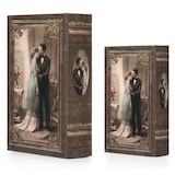 thumbnail of Moritz 2er Set Aufbewahrungsbox Deko Mann und Frau Vintage Foto Bilderrahmen Buch Safe Box Schatulle Buchhülle Geldversteck
