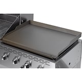 thumbnail of METRO PROFESSIONAL Barbecue a gas con 8 bruciatori e piastra, acciaio inox, 157 x 64 x 122 cm, termometro, con copertura protettiva e ruote, argento