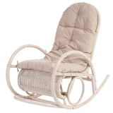 thumbnail of Décoshop26 - Fauteuil à bascule chaise Swing rocking chair en rotin blanc coussin crème 04_0003176