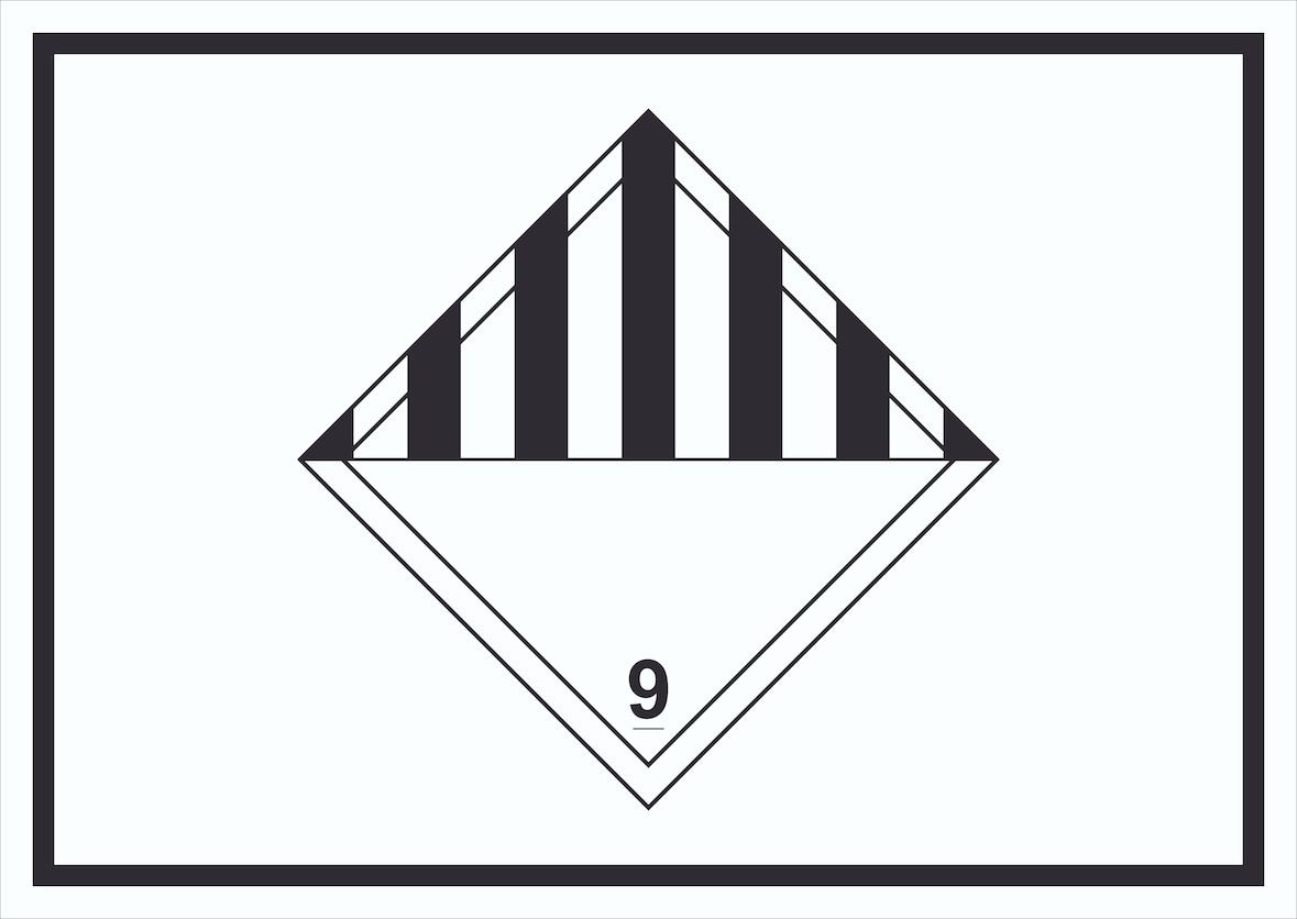 Schild verschiedene Gefahren Symbol Stoffe Material miscellaneous A5 (148x210mm)