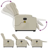 thumbnail of vidaXL Massagesessel mit Aufstehhilfe Elektrisch Creme Kunstleder