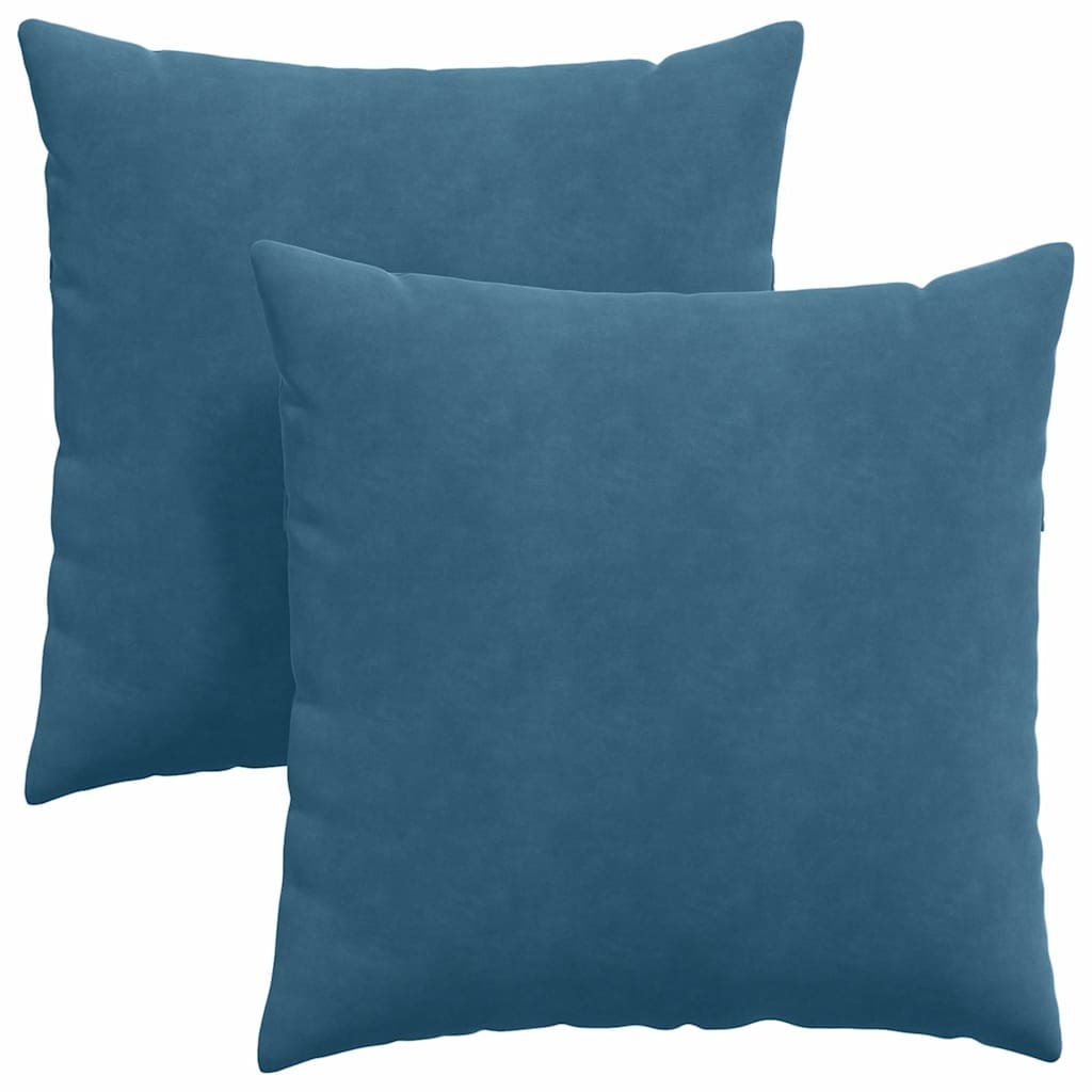 vidaXL Sofakissen 2 pcs Blau 60 x 60 cm Cordstoff