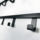 thumbnail of TOJ Living Perchero de pared – 15 ganchos – 80 cm – acero inoxidable – negro mate – colgador
