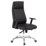 thumbnail of Bürostuhl PORTO Echt-Leder Schwarz ergonomisch mit Kopfstütze, Design Chefsessel Schreibtischstuhl ergonomisch mit Wippfunktion, Drehstuhl mit