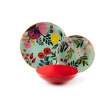 thumbnail of Excelsa vajilla de 18 piezas Fiori Frida de porcelana multicolor