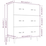 thumbnail of Helloshop26 - Buffet Sideboard Kommode Kleiderschrank Aufbewahrungsmöbel Organizer für Küche Wohnzimmer Lounge 69,5 x 34 x 90 cm 02_0030468