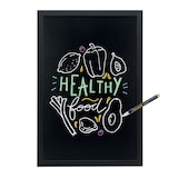 thumbnail of Securit® Ardoise murale "Woody" - Bois finition noir laqué - Feutre-craie et kit de montage inclus - 40x60cm