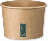 thumbnail of VEPATIM 100 Eisbecher aus Kraftpapier FSC® rund 230 ml braun mit transparentem Domdeckel