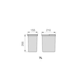 thumbnail of Bacs de tri pour tiroir de cuisine Recycle 2 bacs de 7 litres Emuca