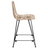 thumbnail of vidaXL Barstuhl 2 pcs Natur 44,5 x 54,5 x 97,5 cm Rattan und Eisen