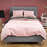 thumbnail of Teddyplüsch Winter Bettwäsche 200x200 Rosa Anthrazit 3 teilig flauschig warm