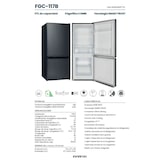 thumbnail of INFINITON Frigorifico Combi FGC-117B, 117 l, 114 cm, Fast Cooling, E,  DARK INOX