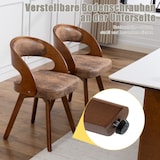 thumbnail of Merax Esszimmerstuhl 2er Set, 360° drehbar, Buchenholz & Kaffeefarbenes Kissen