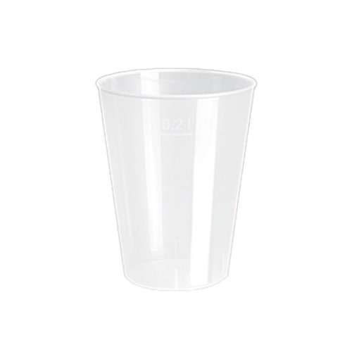 375 Mehrweg Trinkglas 0,2 l Polypropylen "de Luxe" – Transparent