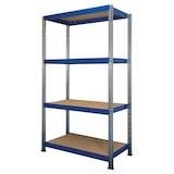 thumbnail of Weitspannregal Regalsystem 600 kg Grund 200x160x80cm 4 Böden blau SZAGATO Weitspann Regal 60 cm breit Metallregal Fachbodenregal Schwerlastregal